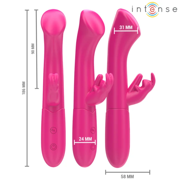 Intense - Julieta Vibratore Coniglio 18,6 cm 10 Vibrazioni Rosa 3