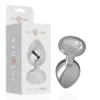Intense - Plug Anale in Metallo Alluminio con Cristallo Argento Misura S Intense - Plug Anale in Metallo Alluminio con Cristallo Argento Misura S