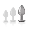 Intense - Plug Anale Metallo Alluminio Bianco Cuore Taglia L 5 Intense - Plug Anale Metallo Alluminio Bianco Cuore Taglia L 5