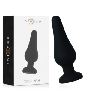Intense - Plug Anale Pipo M Silicone Nero 11 cm