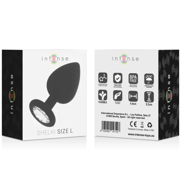 Intense - Plug Anale Shelki L Nero 6 Intense - Plug Anale Shelki L Nero 6