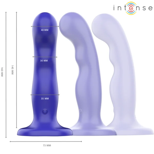 Intense - Vibratore Shorty con Ventosa Telecomando Blu 3 Intense - Vibratore Shorty con Ventosa Telecomando Blu 3