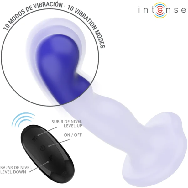 Intense - Vibratore Shorty con Ventosa Telecomando Blu 4 Intense - Vibratore Shorty con Ventosa Telecomando Blu 4