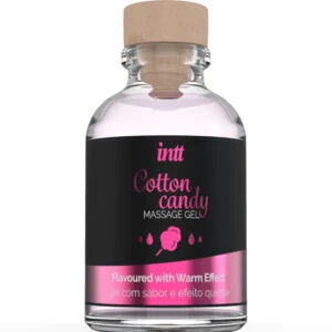 Intt Massage & Oral Sex - Gel da Massaggio al Gusto di Candy Cotone con Effetto Riscaldante