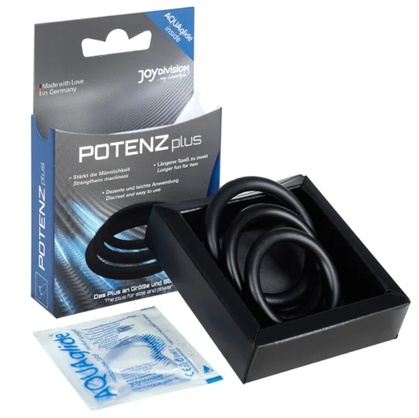 Joydivision Potenzduo - Plus Set 3 Anelli Nero - S, M, L 2
