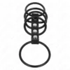 Kink - 5 Anelli per Pene in Silicone da 3,8 cm a 4,8 cm Collegati da Pelle 4