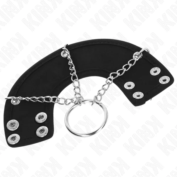Kink - Anello per Pene Catena 4 cm Metallo 7 cm con Cintura in Pelle 4 Kink - Anello per Pene Catena 4 cm Metallo 7 cm con Cintura in Pelle 4