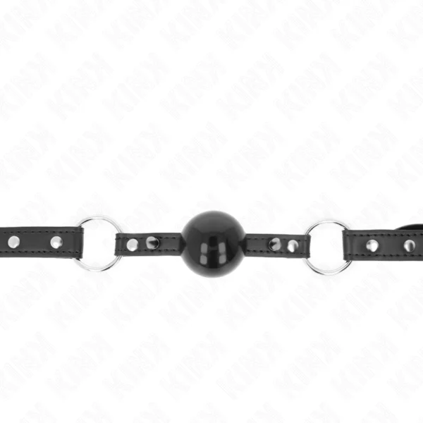 KINK - BALL GAG 4 CM CON RIVETTO PUNTA E CHIUSURA A SCATTO 65 x 2 CM 3