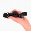 KINK - BAVAGLIO IN SILICONE INTERO 55 x 2 CM CON SFERA DA 4 CM MISURA S NERO REGOLABILE 35-51 CM 4