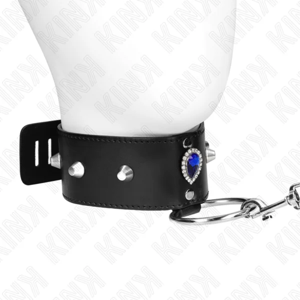 Kink - Collana 65 cm con Cinturino con Diamanti Blu Regolabile 36-43 cm X 5 cm 3 Kink - Collana 65 cm con Cinturino con Diamanti Blu Regolabile 36-43 cm X 5 cm 3