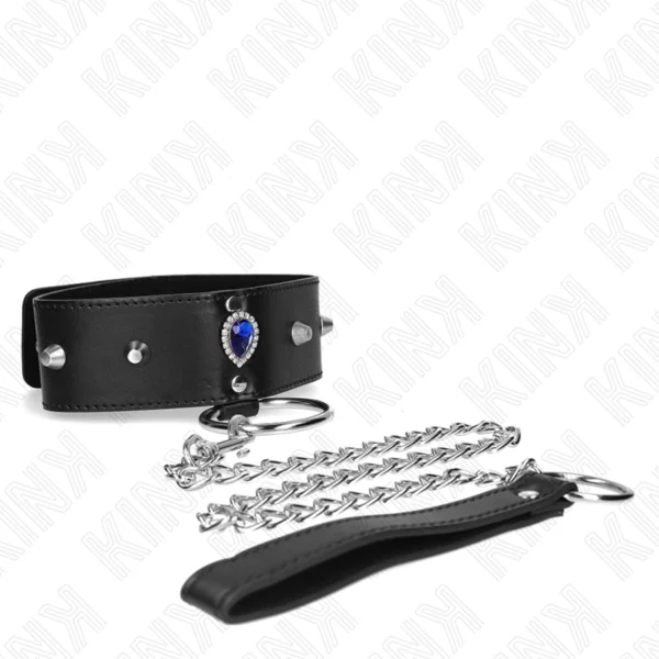 Kink - Collana 65 cm con Cinturino con Diamanti Blu Regolabile 36-43 cm X 5 cm 4 Kink - Collana 65 cm con Cinturino con Diamanti Blu Regolabile 36-43 cm X 5 cm 4