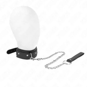 Kink - Collana con Guinzaglio 65 cm 1 Anello Regolabile 38-49 cm X 5 cm