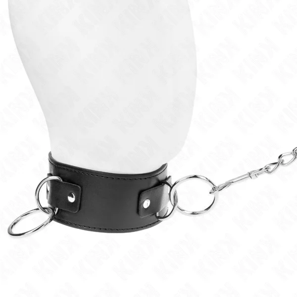 Kink - Collana con Guinzaglio 65 cm 3 Modello Anelli 2 Regolabile 36-43 cm X 5 cm 4 Kink - Collana con Guinzaglio 65 cm 3 Modello Anelli 2 Regolabile 36-43 cm X 5 cm 4