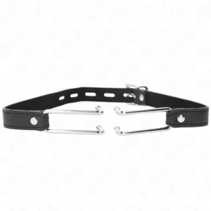 Kink - Gancio in Metallo 11.5 cm con Cinturino in Similpelle Regolabile 39-58 cm X 2 cm