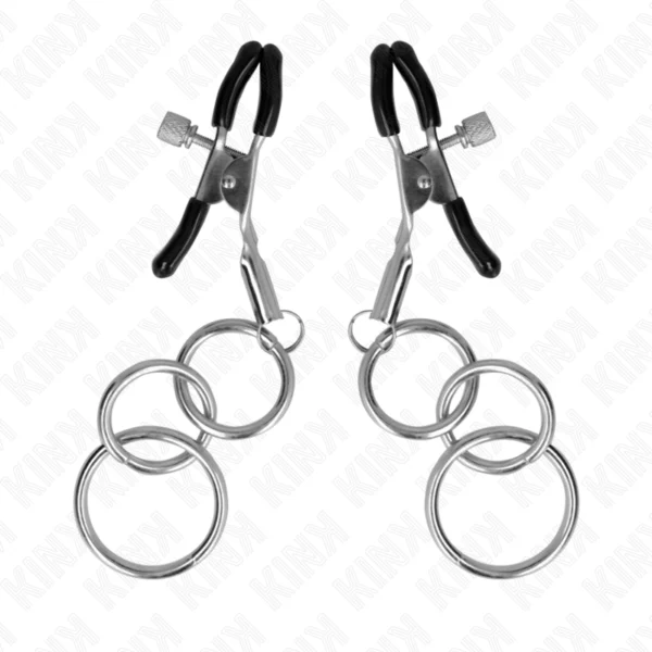 Kink - Morsetto per Capezzolo con 3 O-Ring 6 cm 2