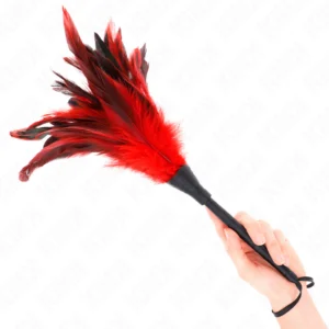 Kink - Piume di Pollo Sollegato a Forma di Corno Rosso 36 cm