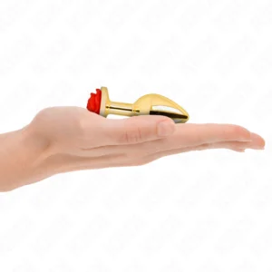 Kink - Plug Anale Oro Rosa Rosso Taglia S Kink - Plug Anale Oro Rosa Rosso Taglia S