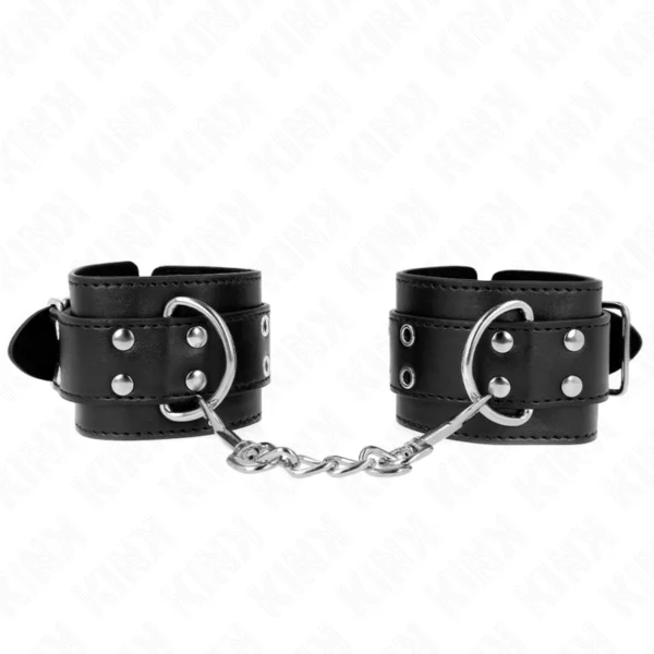 Kink - Regtino da Polso Doppia Fibbia Nero Regolabile 19-26 cm 2