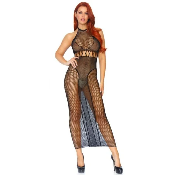 Leg Avenue - Abito Halter a Doppia Rete senza Schienale 3 Leg Avenue - Abito Halter a Doppia Rete senza Schienale 3