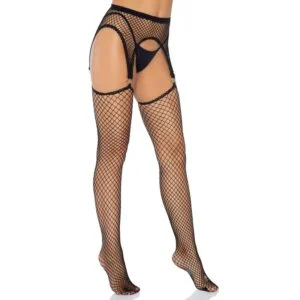 Leg Avenue - Calze a Rete Industriali con O-Ring Attacco Reggert Taglia Unica Leg Avenue - Calze a Rete Industriali con O-Ring Attacco Reggert Taglia Unica