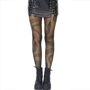 Leg Avenue - Calze a Rete Serpenti Nere Leg Avenue - Calze a Rete Serpenti Nere