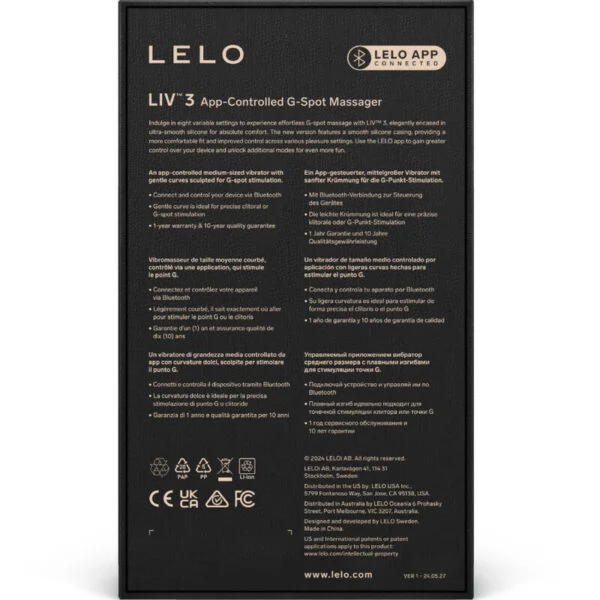 Lelo - Liv™ 3 Stimolatore del Punto G Rosa 4 Lelo - Liv™ 3 Stimolatore del Punto G Rosa 4