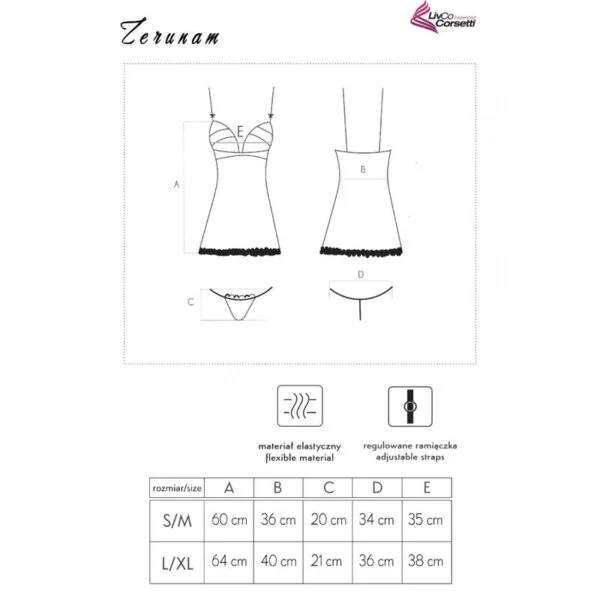 Livco Corsetti Fashion - Set Zerunam Babydoll + Perizoma Nero 5 Livco Corsetti Fashion - Set Zerunam Babydoll + Perizoma Nero 5