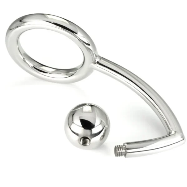 Metal Hard - Anello Cock Ring con Gancio Intruder Anale 45Mm 2
