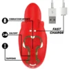 Mia - Selena Stimolatore Vibrante + Tapping Rosso 5
