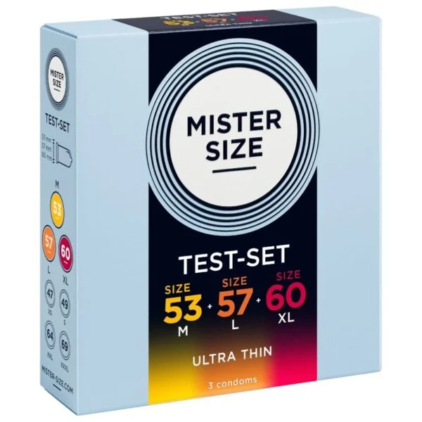 Mister Size - Campione Confezione Preservativi Misura 53-57-60 mm (3 Unità) 3 Mister Size - Campione Confezione Preservativi Misura 53-57-60 mm (3 Unità) 3