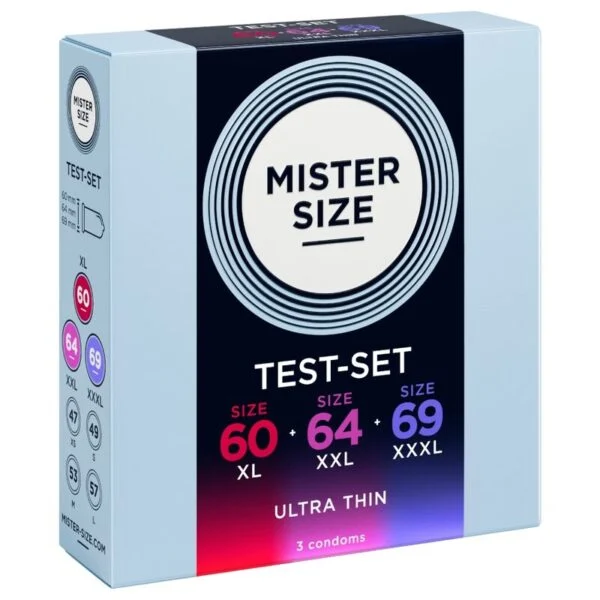Mister Size - Campione Confezione Preservativi Misura 60-64-69 mm (3 Unità) 3 Mister Size - Campione Confezione Preservativi Misura 60-64-69 mm (3 Unità) 3