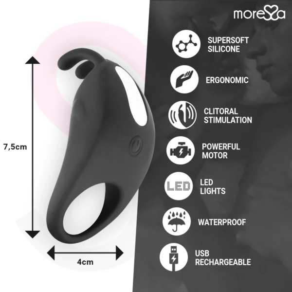 Moressa - Brad Premium Silicone Ricaricabile Nero 4