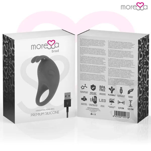 Moressa - Brad Premium Silicone Ricaricabile Nero 7