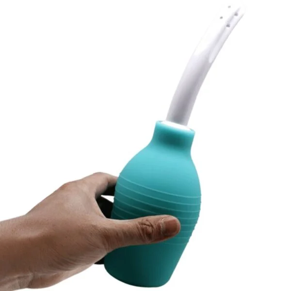 Mr Play - Doccia Anale in Gomma Blu Pera 5 Mr Play - Doccia Anale in Gomma Blu Pera 5