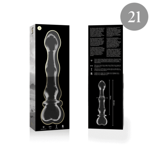 Nebula Series By Ibiza - Modello 21 Dildo in Vetro Borosilicato Trasparente 20.5 cm -O- 3.5 cm 4