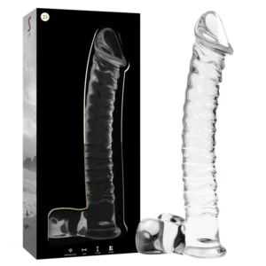 Nebula Series By Ibiza - Modello 23 Dildo in Vetro Borosilicato Trasparente 21.5 cm -O- 4 cm