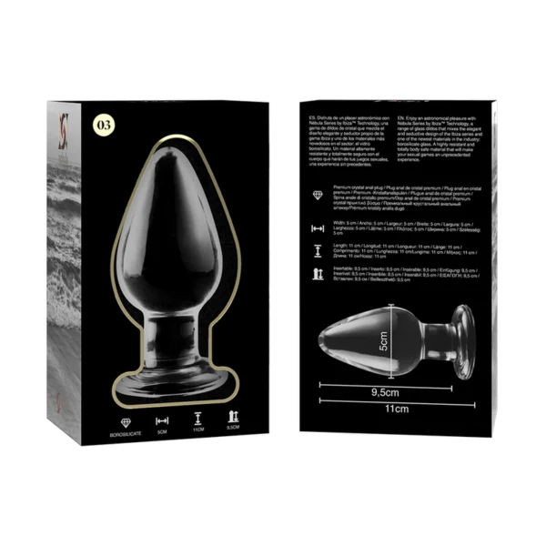 Nebula Series By Ibiza - Modello 3 Plug Anale Vetro Borosilicato Trasparente 11 cm -O- 5 cm 6