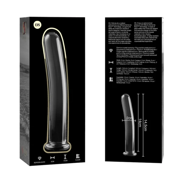 Nebula Series By Ibiza - Modello 8 Dildo in Vetro Borosilicato Trasparente 14.5 cm -O- 2 cm 6 Nebula Series By Ibiza - Modello 8 Dildo in Vetro Borosilicato Trasparente 14.5 cm -O- 2 cm 6