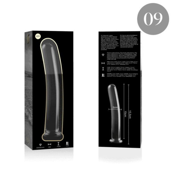 Nebula Series By Ibiza - Modello 9 Dildo in Vetro Borosilicato Trasparente 15.5 cm -O- 2.5 cm 4 Nebula Series By Ibiza - Modello 9 Dildo in Vetro Borosilicato Trasparente 15.5 cm -O- 2.5 cm 4