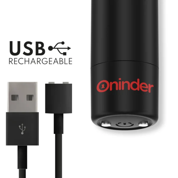 Oninder - Berlin Vibratore Bullet Nero 9 Modalità 8,5 X 2 cm - App Gratuita 3