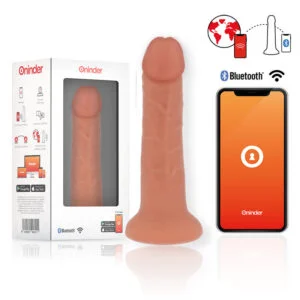 Oninder - Dildo Vibratore Grande Bogotá 9 Velocità Naturale 22 cm -O- 4.5 cm - App Gratuita