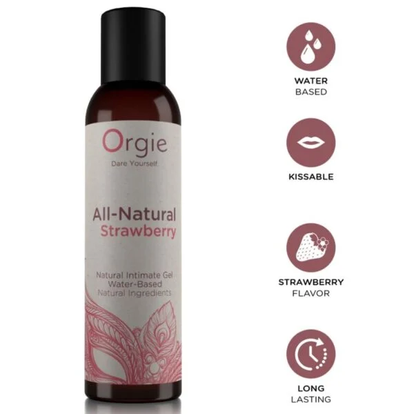 Orgie - Gel Intimo a Base Acqua Completamente Naturale alla Fragola 150 ml Orgie - Gel Intimo a Base Acqua Completamente Naturale alla Fragola 150 ml