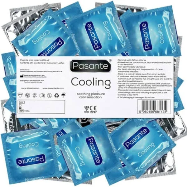 Pasante - Busta di Preservativi Effetto Raffreddante 144 Unit Pasante - Busta di Preservativi Effetto Raffreddante 144 Unit