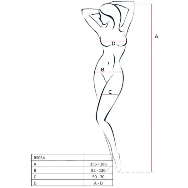 Passion -Donna Bs034 Bodystocking Nero Taglia Unica 3 Passion -Donna Bs034 Bodystocking Nero Taglia Unica 3