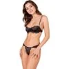 Passion - Tivolea Reggiseno + Perizoma Nero L/XL