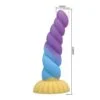 Power Monsters - Unicorno Tricolore Fantasy Dildo in Silicone 22 cm Ø 5 cm 7