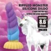 Power Monsters - Unicorno Tricolore Fantasy Dildo in Silicone 22 cm Ø 5 cm 9