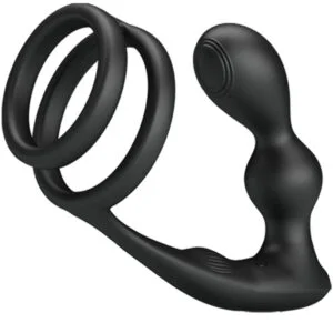Pretty Love - Anello per Pene Marshall con Plug Anale Vibrante con Telecomando Pretty Love - Anello per Pene Marshall con Plug Anale Vibrante con Telecomando