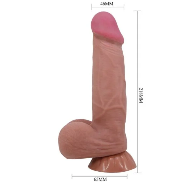 Pretty Love - Dildo Realistico Serie Sliding Skin con Ventosa Scorrevole in Pelle Marrone 21,8 cm 6 Pretty Love - Dildo Realistico Serie Sliding Skin con Ventosa Scorrevole in Pelle Marrone 21,8 cm 6