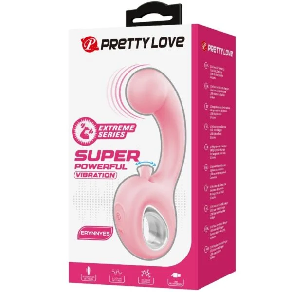 Pretty Love - Erynnyes Vibratore Punto G + Stimolatore Clitorideo 10 Vibrazioni Rosa 10 Pretty Love - Erynnyes Vibratore Punto G + Stimolatore Clitorideo 10 Vibrazioni Rosa 10